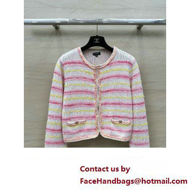 chanel Cotton  &  Mixed Fibers Pink  &  Multicolor JACKET P76604 2024